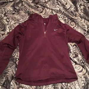 Maroon Nike dri-fit quarter zip